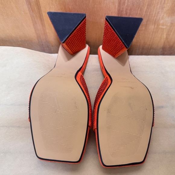 Orange Rhinestone Mules - Picture 6 of 6